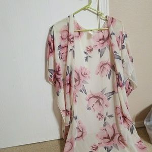 Sheer cardigan (poncho)